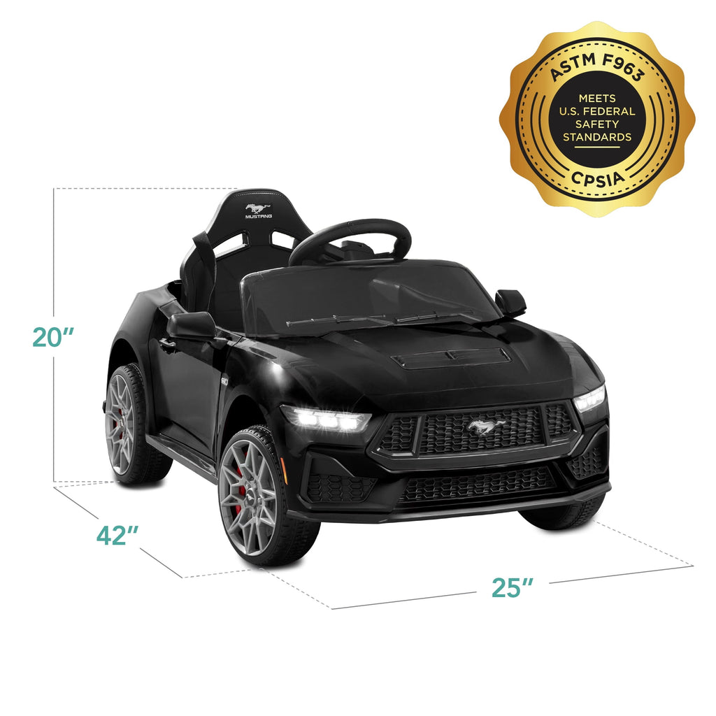 Best Choice Products Kids 12V Electric Ride-On Car Officially Licensed Ford Mustang w/ Remote, LED Lights - Red
