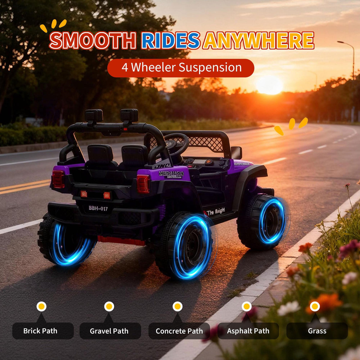 12V Kids Ride-On Truck – Dual 550W Motors, Remote Control, 3-Speed up to 6MPH, Spring Suspension, LED Lights, Music, Safety Belt, Storage – Electric Toy Car for Kids Ages 2-8 – Black