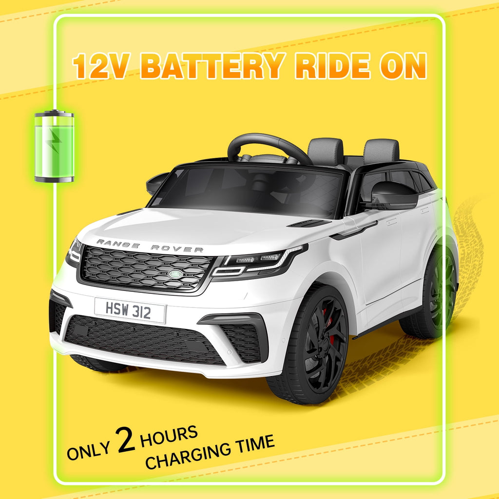 Licensed Land Rover 12V Kids Ride-On Electric Car – Remote Control, MP3, Rocking Mode, Pull Rod, Battery Powered Vehicle for Ages 4-8 – Toy Gift for Boys & Girls, Black