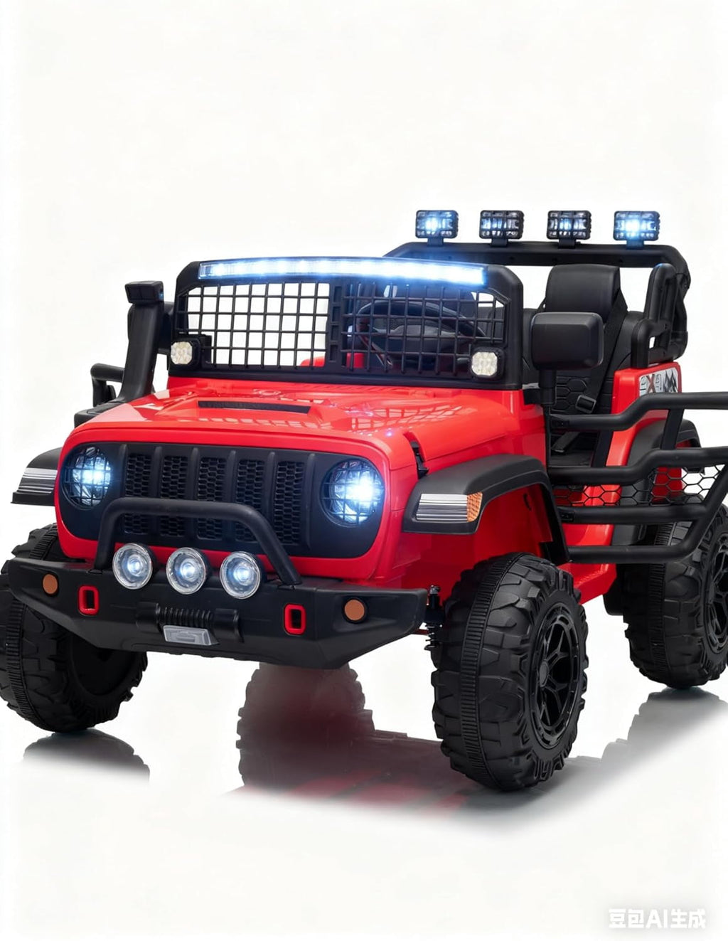 24V 2-Seater Electric Ride-On Car, 2x200W Motors, Parent Remote Control, 4-Wheel Shock Absorbers, 1.8-4 MPH, Bluetooth, LED Lights, 132 Lbs