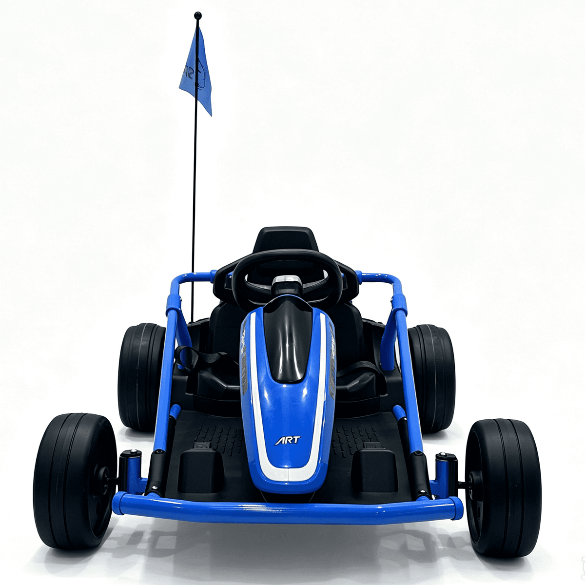 Sunnyfree 24 Volt Ride on Toys for Kids, 14Ah Electric Go Kart with Remote Control, 5–10 MPH, Drift Function, 2×200W Motors, Bluetooth Music, LED Lights, Seat Belt, Black