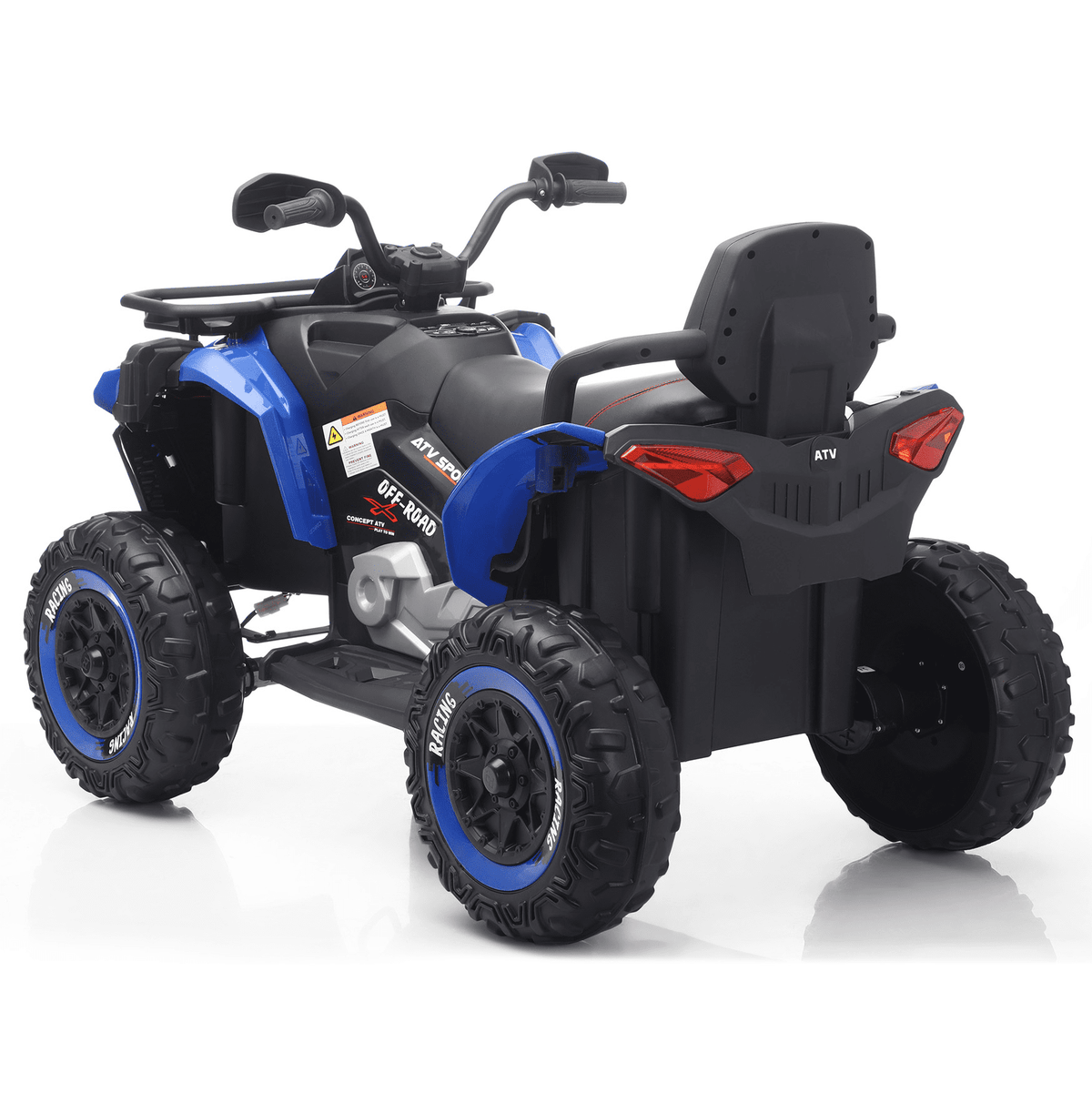Funride 24 Volt Ride on Toys with Remote Control, Oversized ATV for Kids, 2-Seater 4 Wheeler for Toddlers, Power Car Wheels with Music, Bluetooth, Headlights, EVA Tires, Pink
