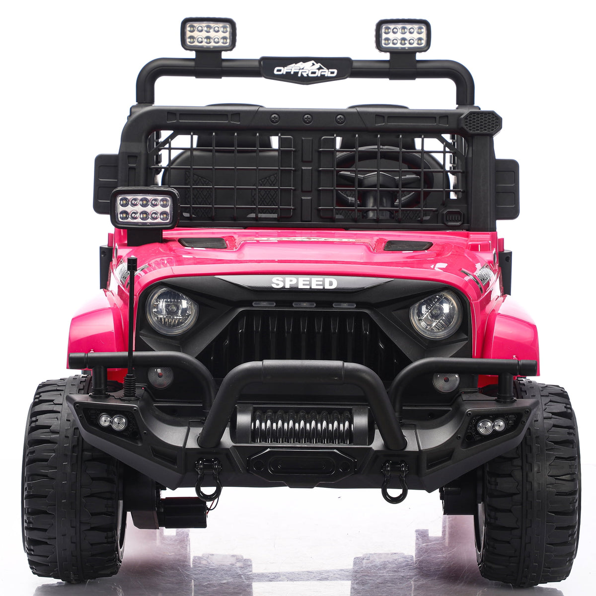 Funride 24V 2 Seater Ride On Toys with Remote Control, Kids Ride on Truck Car 800W Moter Power 4-Wheeler Suspension, 3 Speeds, Bluetooth Music, Pink