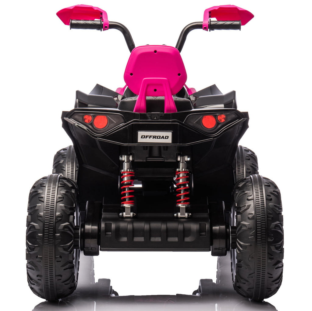 24V 2 Seater 4WD Ride on Toys ATV for Kids 4*200W 4-Wheeler Quad w/ MP3 LED Lights Music, Green
