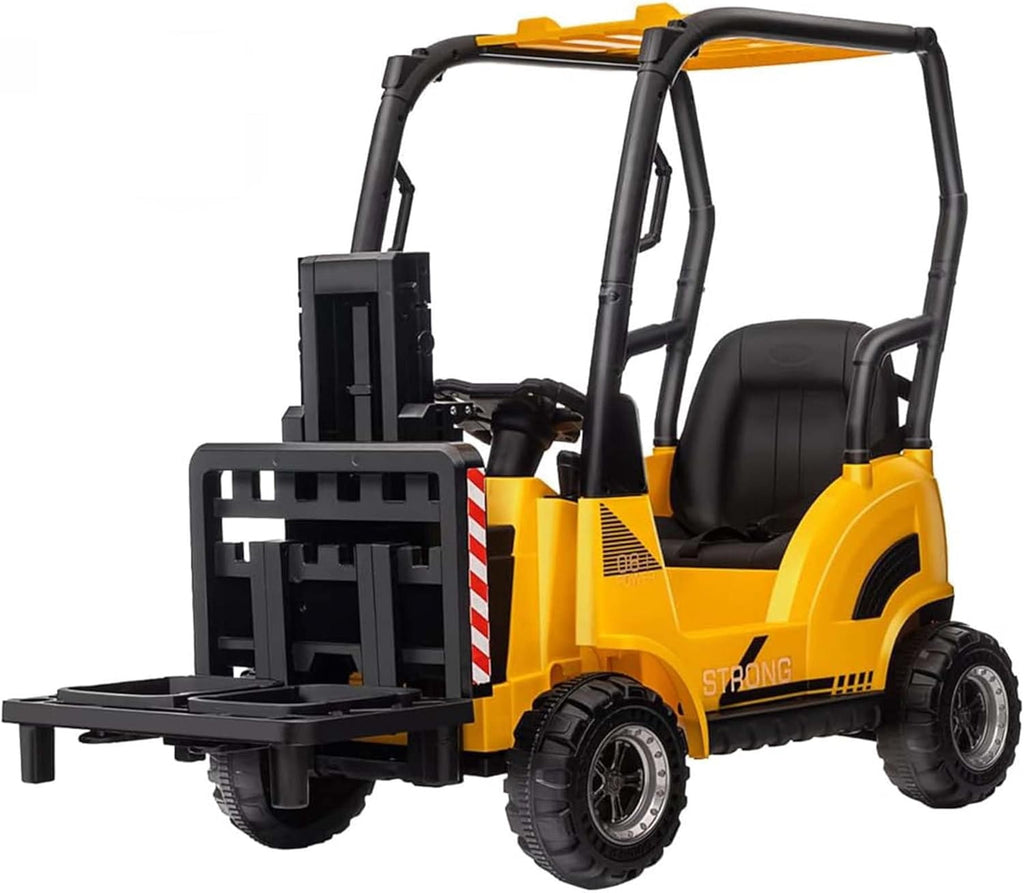 12V Electric Ride On Forklift Car with Remote Control, Liftable Fork & Pallet, 2 Speed Modes, Music, USB/MP3 Port, Safety Belt, Indoor Outdoor Vehicle