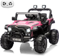 12V Electric Ride-On Truck, 4-Wheel Ride-On Car with Parent Remote Control, Dual 35W Motors, Spring Suspension, 3 Speeds, Bluetooth, LED Lights