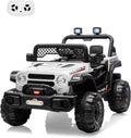 12V Electric Ride-On Truck, 4-Wheel Ride-On Car with Remote Control, 12V 7Ah Battery, Spring Suspension, LED Lights, Music, 66 Lbs