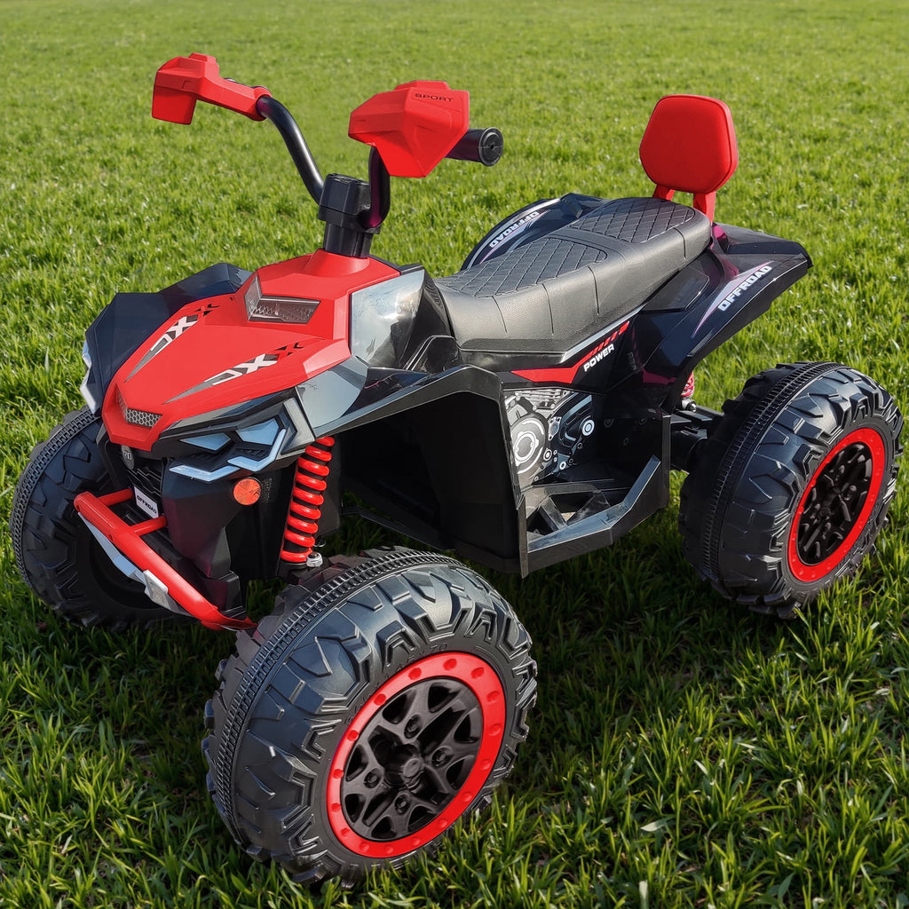 24V 2 Seater 4WD Ride on Toys ATV for Kids 4*200W 4-Wheeler Quad w/ MP3 LED Lights Music, Green