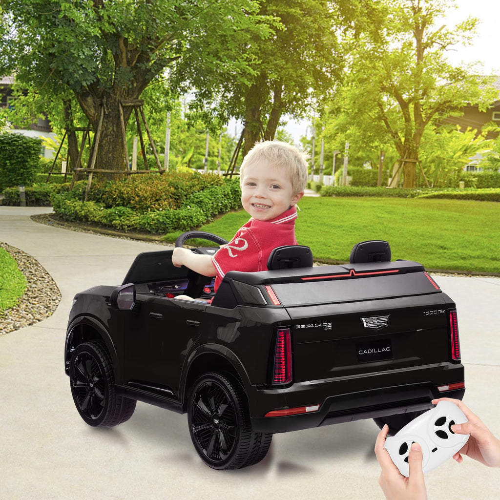 2 Seater Ride on Car for Kids 24V Licensed Cadillac Electric Car Toy Toddlers Battery Powered Ride on Truck with 2.4G Remote Control, Full-Wheel Suspension, Music, LED Lights, Blue