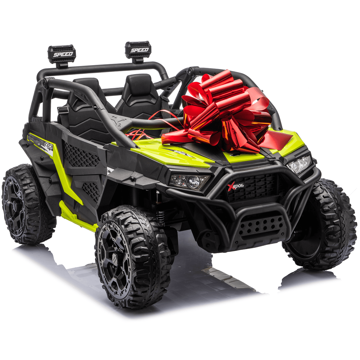 Sunnyfree 24 Volt Ride on Toys for Kids, 4WD 2 Seater Electric UTV Ride on Car with 800W Powerful Motors, Remote Control, Power Car Wheels, Four-Wheel Suspension, Bluetooth Music, LED Lights, Black