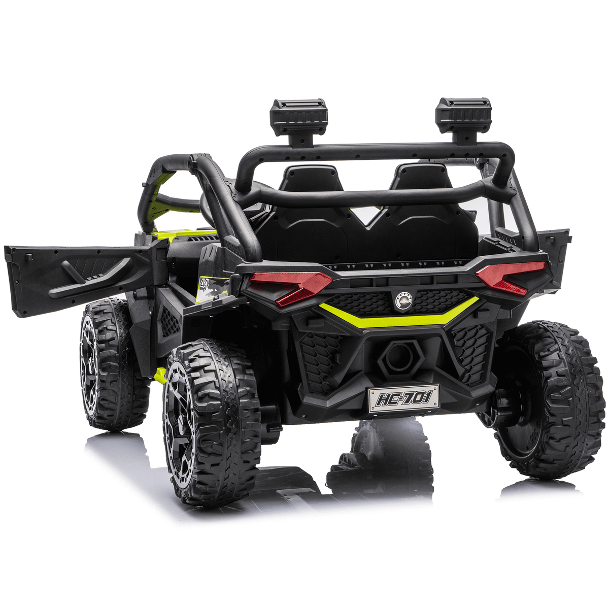 Sunnyfree 24 Volt Ride on Toys for Kids, 4WD 2 Seater Electric UTV Ride on Car with 800W Powerful Motors, Remote Control, Power Car Wheels, Four-Wheel Suspension, Bluetooth Music, LED Lights, Black