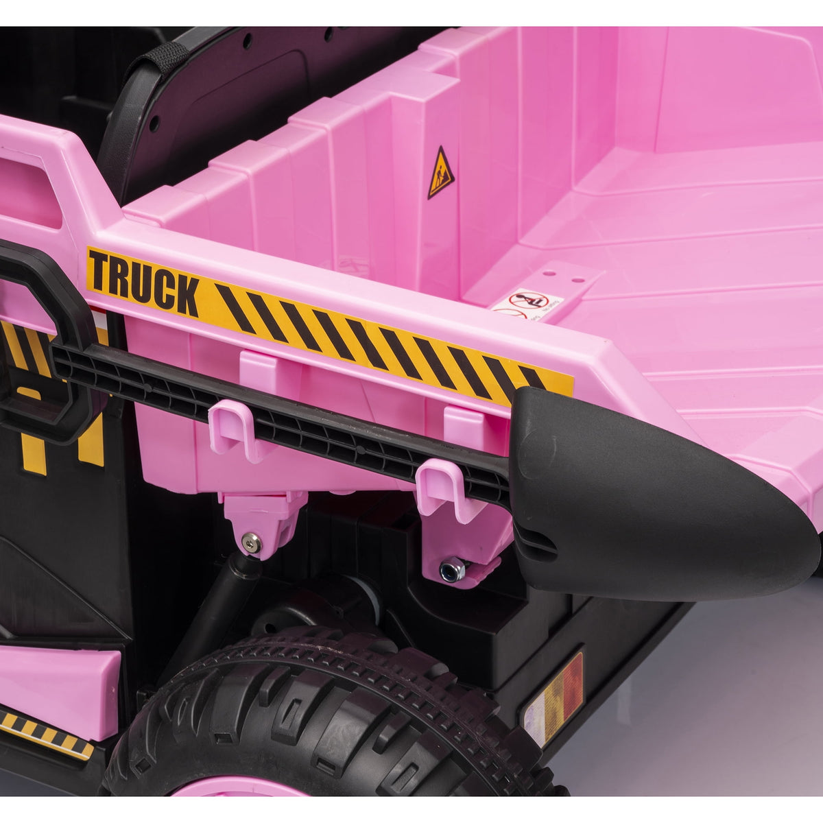 Funride 24V Ride on Toys 2 Seater Ride on Dump Truck w/ Remote Control w/ Dump Bed, 3 Speeds, Shovel, Bluetooth/Music, Big Kids, Yellow