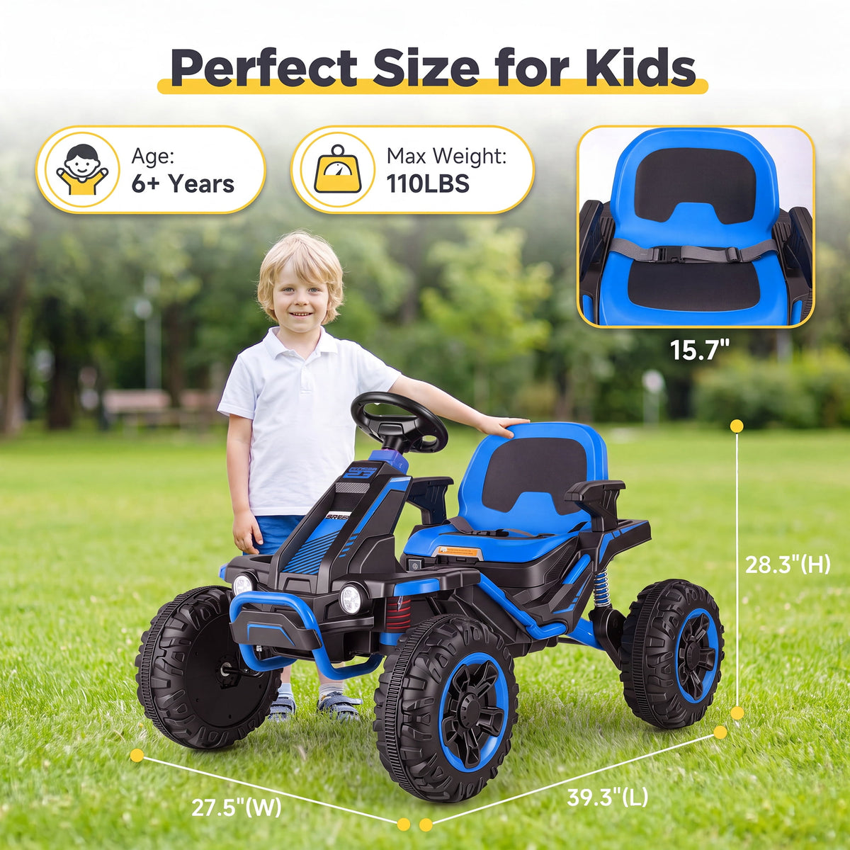 Funcid 36V Ride on Car for Kids, 4 Wheeler Electric Car with 600W Motors, Ride on Toy for Big Kids, Electric ATV with Spring Suspension, Bluetooth, Music, LED Lights, Pink