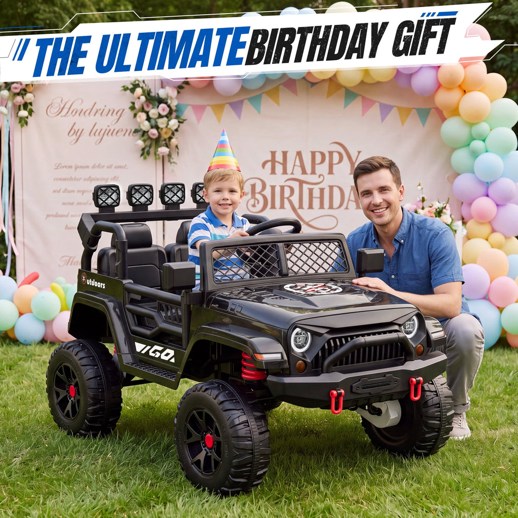 Wisairt 24V Ride on Cars, 4WD 800W Ride on Toys for Big Kids, Power Car Wheel with Remote, Kids Electric Car with 2 Seater, Music, LED Lights, Seat Belt, 3-8 Years Old, Pink