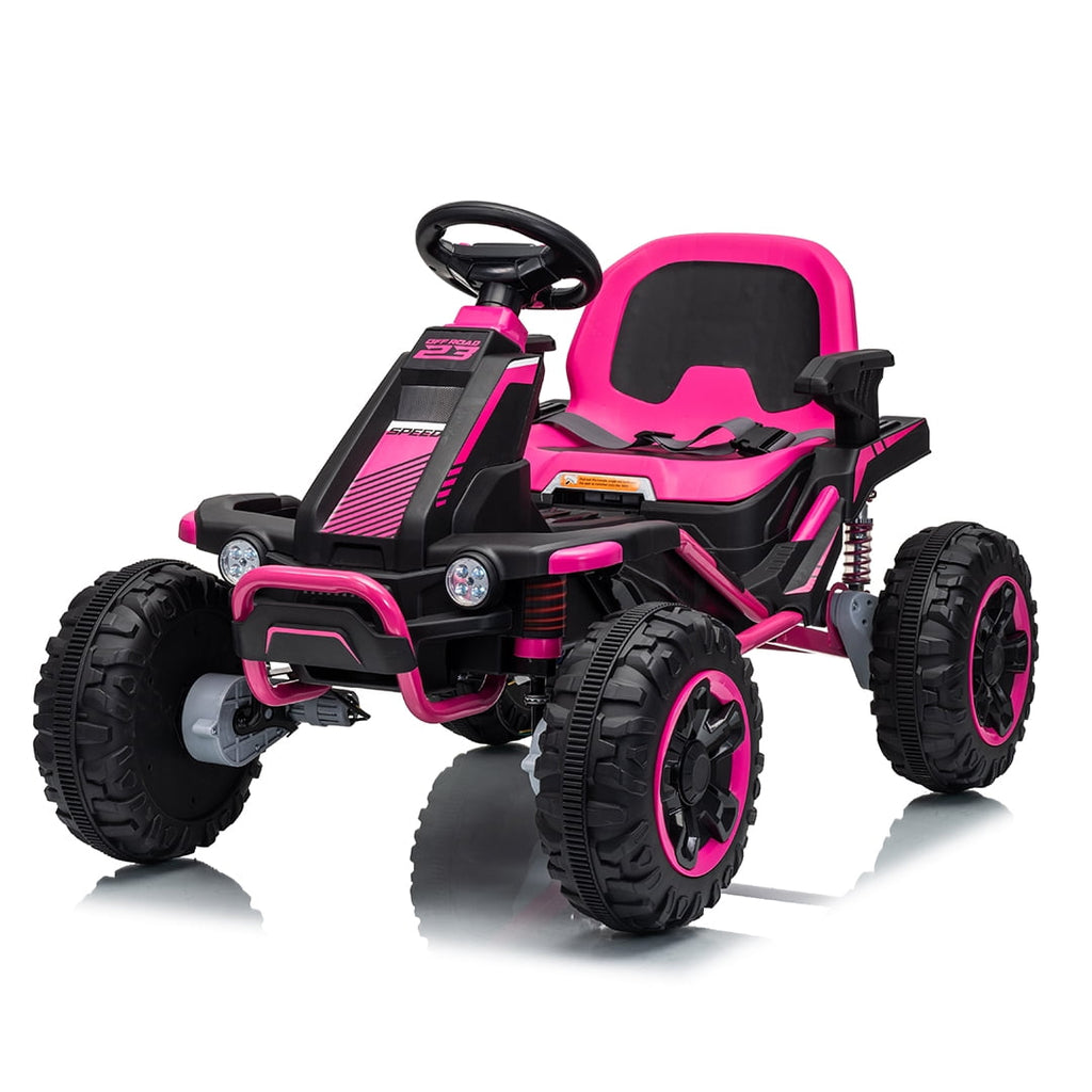 VIBESPARK 36V Ride on Toys for Big Kids Ages 6-12, 600W Ride on Cars up to 5.9 mph, Powerful 4 Wheeler Quad, Ride on ATV W/ Adjustable Seat, Ball-bearing Design, Power Display, Light Control, Green