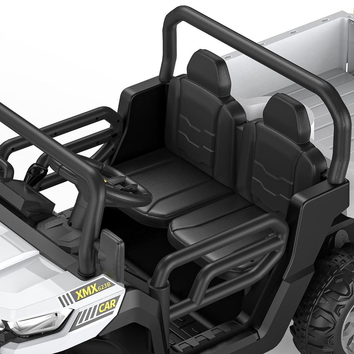 Ride On Dump Truck for Kids Ride On Car with Remote Control Electric UTV Vehicles with Electric Dump Bed, 4WD Power Ride-on 6 Wheels Ride On Toys for Boys Girls