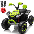 24V 2 Seater 4WD Ride on Toys ATV for Kids 4*200W 4-Wheeler Quad w/ MP3 LED Lights Music, Green