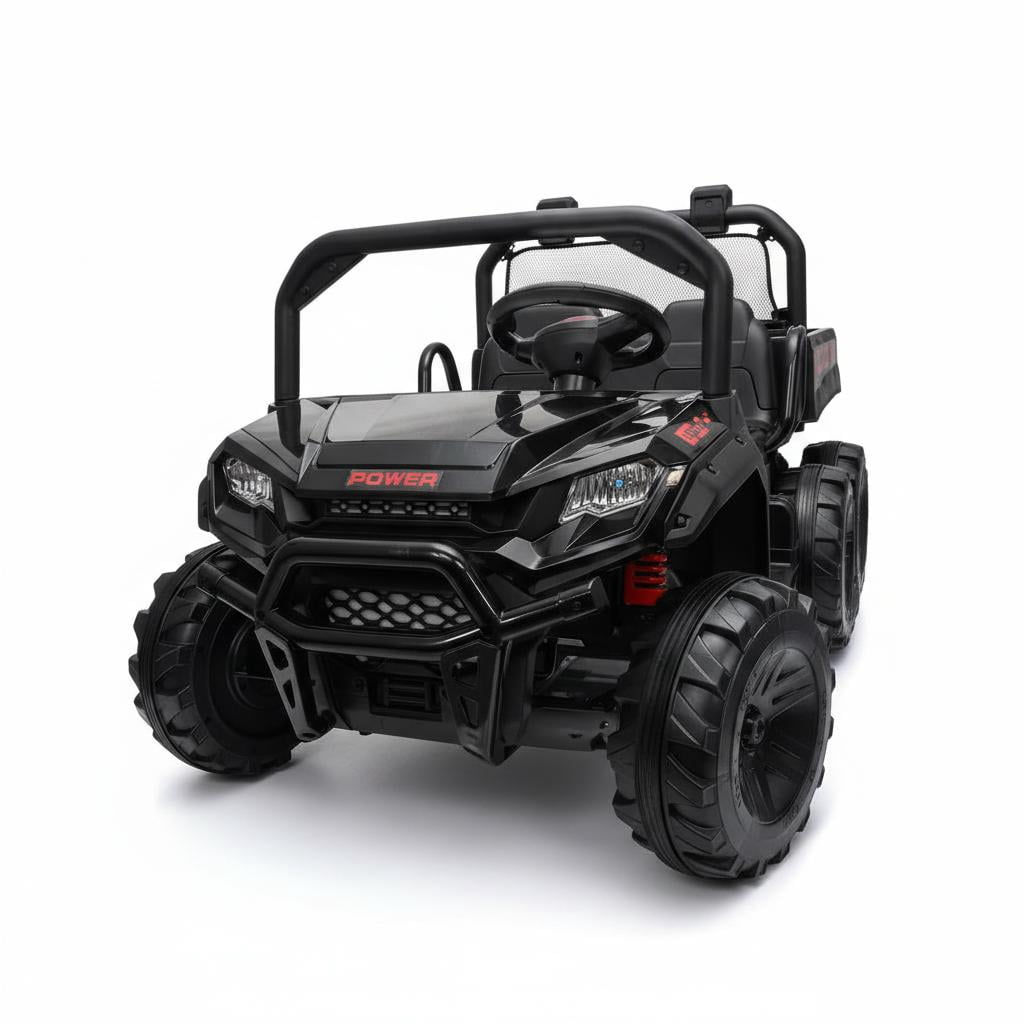 24V 4WD 2-Seater Kids Electric Ride-On Dump Truck – Remote Control, Working Dump Bed, 3 Speed Modes, Music Player, All-Terrain Off-Road Vehicle Toy for Boys & Girls Ages 3-8, Green
