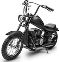 24V Electric Dirt Bike, 300W Chain-Driven Motor, Up to 15 MPH, 2-Speed, 10-Mile Range, 12" Air-Filled Rubber Tires, Leather Seat, Hand Brake, LED Lights, 150 Lbs