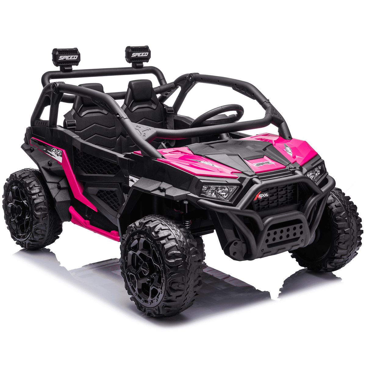 Sunnyfree 24 Volt Ride on Toys for Kids, 4WD 2 Seater Electric UTV Ride on Car with 800W Powerful Motors, Remote Control, Power Car Wheels, Four-Wheel Suspension, Bluetooth Music, LED Lights, Black
