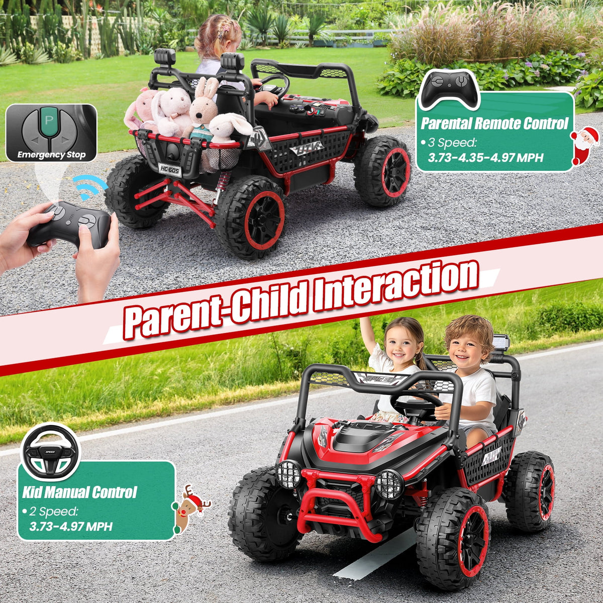 VIBESPARK XXL 24V Ride on Toys for Big Kids Ages 3-8, Key Start Metal Frame UTV with Power Display, 7AH Ride on Cars w/ 150W Motors, Bluetooth, Volume Knob, Safety Belt, Max 5mph, Pink