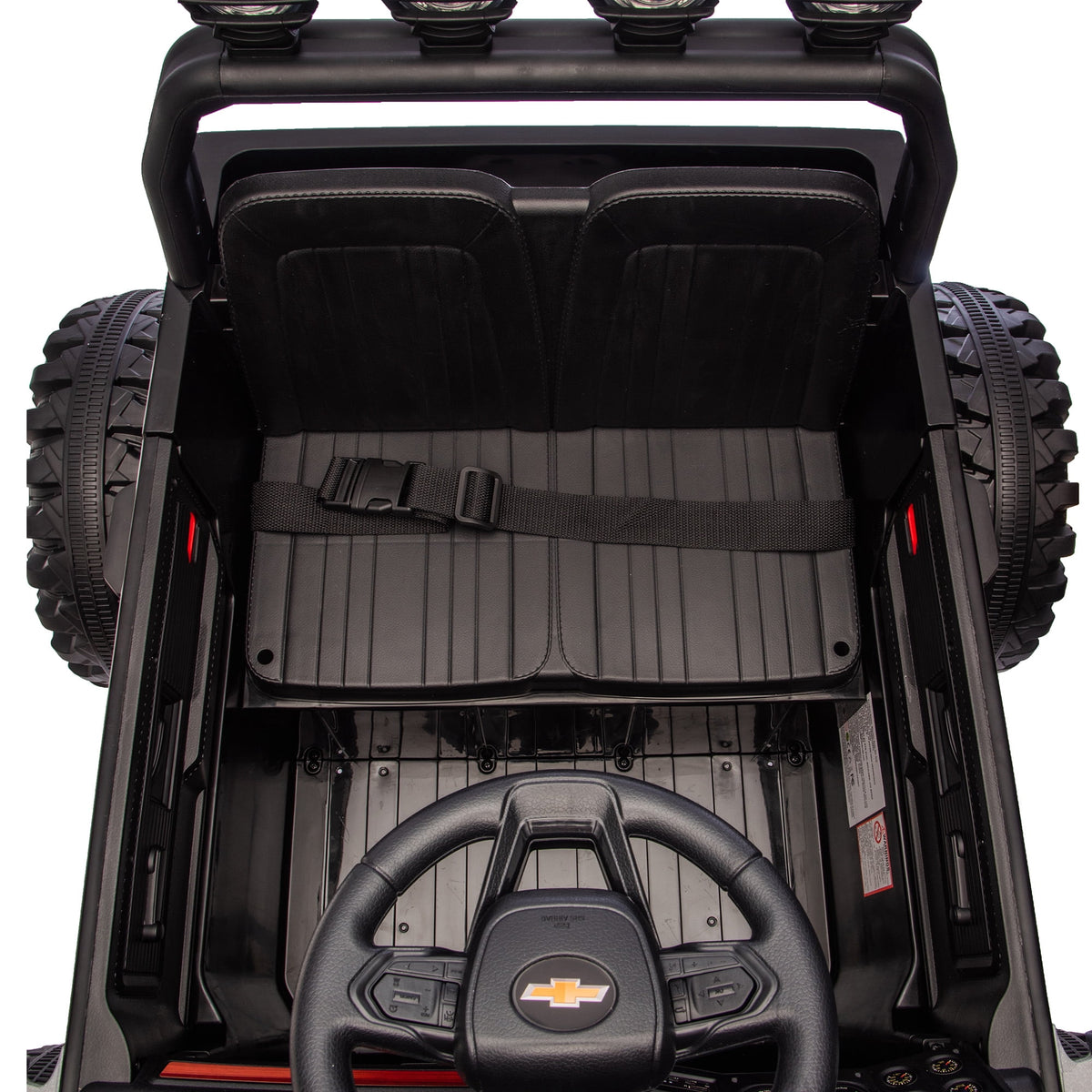 Sunnyfree Upgraded 4WD Chevrolet Cheyenne 24 Volt Ride on Toys, Electric Car for Kids, Power Truck Wheels with Remote, Bluetooth, USB, LED Lights, Black