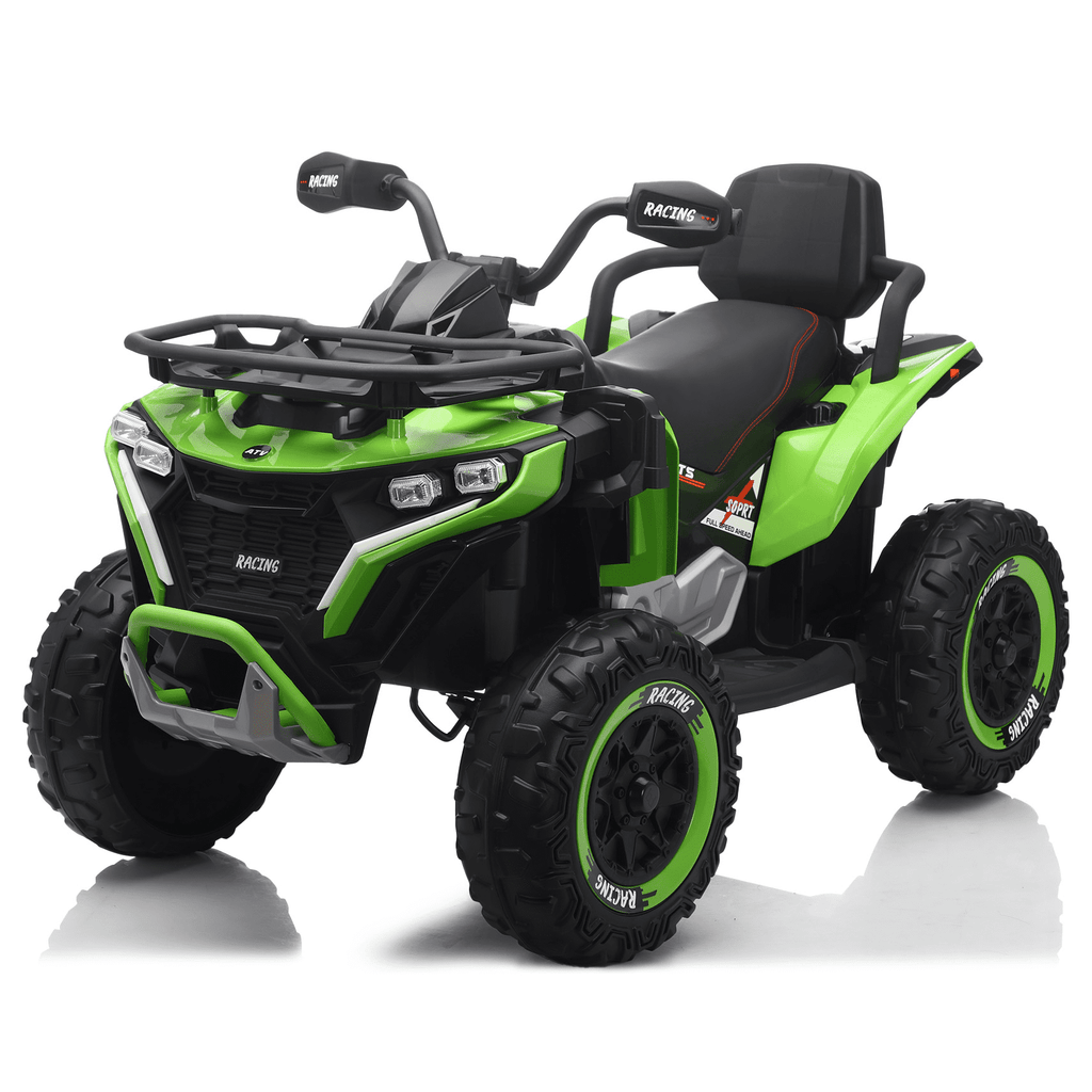 Funride 24 Volt Ride on Toys with Remote Control, Oversized ATV for Kids, 2-Seater 4 Wheeler for Toddlers, Power Car Wheels with Music, Bluetooth, Headlights, EVA Tires, Pink