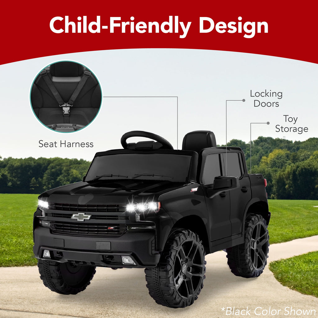 Best Choice Products 12V 2.5 MPH Licensed Chevrolet Silverado Ride On Truck Car Toy w/ Parent Remote Control - Pink