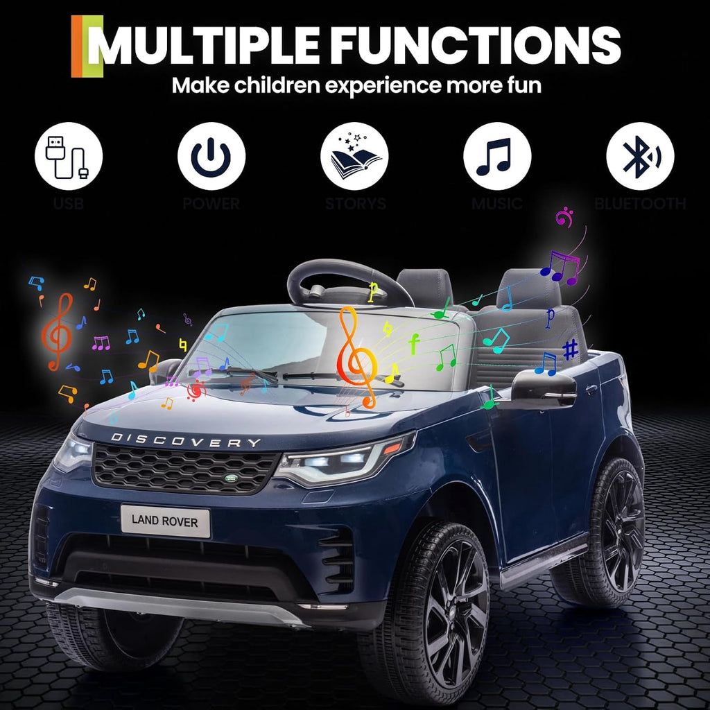 12V 4.5Ah 2-Seater Electric Ride-On Car with Parent Remote Control, Soft Start, 3 Speeds, LED Lights, Music and Safety Belt,White