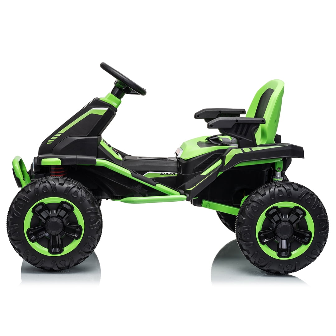 VIBESPARK 36V Ride on Toys for Big Kids Ages 6-12, 600W Ride on Cars up to 5.9 mph, Powerful 4 Wheeler Quad, Ride on ATV W/ Adjustable Seat, Ball-bearing Design, Power Display, Light Control, Blue