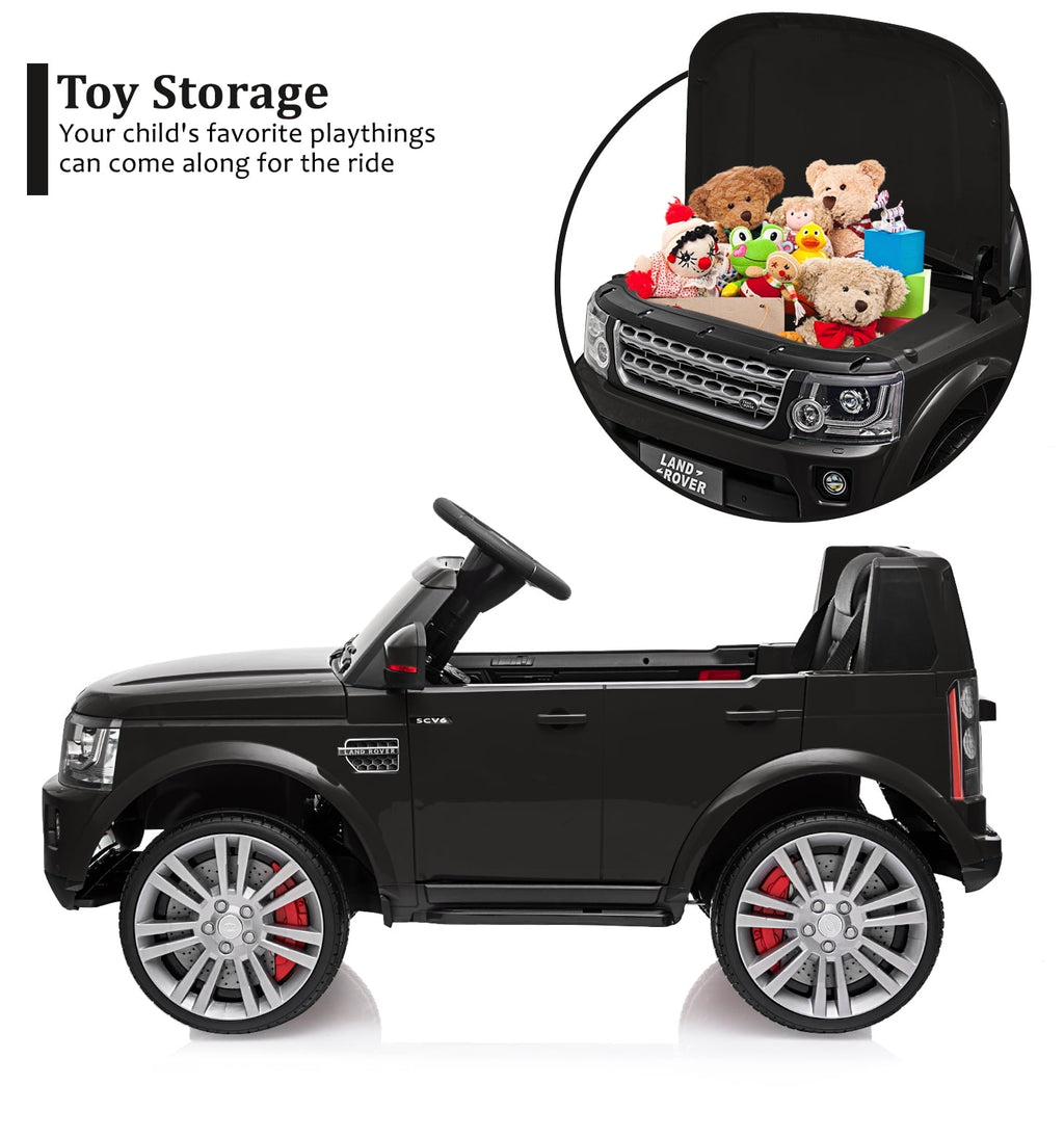 Licensed Land Rover 2-Seater 12V/24V Electric Ride-On Car for Kids Ages 3-8 - Remote Control, MP3, LED Lights, Adjustable Speeds, Shock Absorbers, Safety Seat Belts - Green