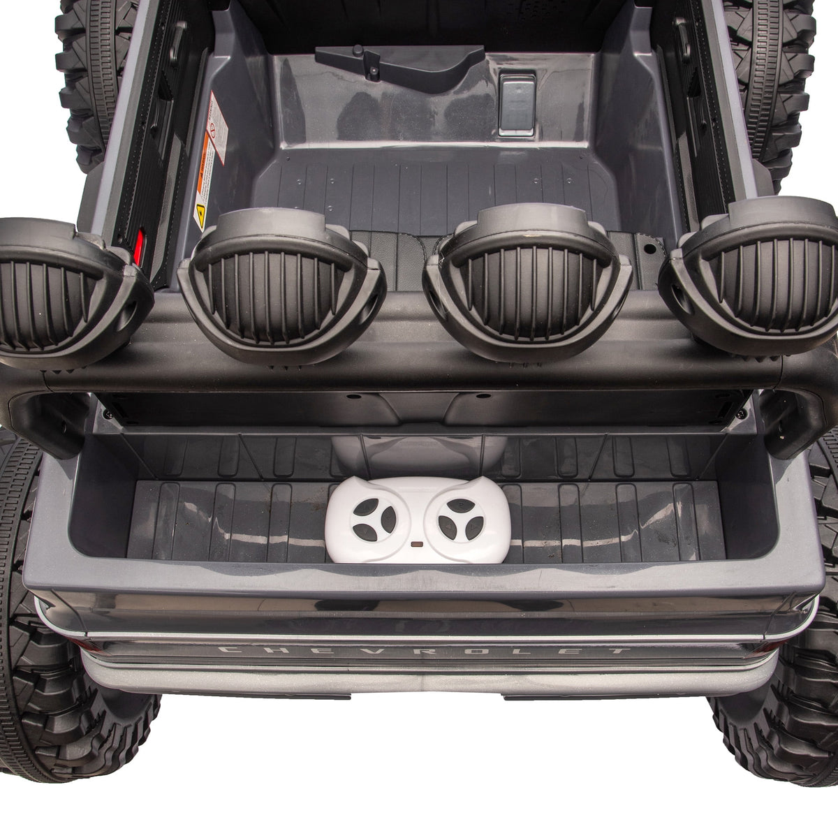 Sunnyfree Upgraded 4WD Chevrolet Cheyenne 24 Volt Ride on Toys, Electric Car for Kids, Power Truck Wheels with Remote, Bluetooth, USB, LED Lights, Black