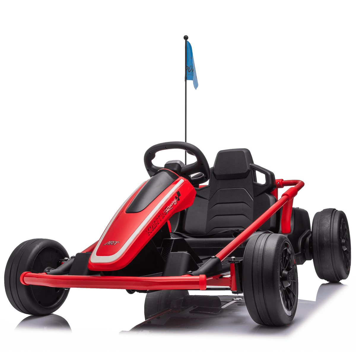 Sunnyfree 24 Volt Ride on Toys for Kids, 14Ah Electric Go Kart with Remote Control, 5–10 MPH, Drift Function, 2×200W Motors, Bluetooth Music, LED Lights, Seat Belt, Pink