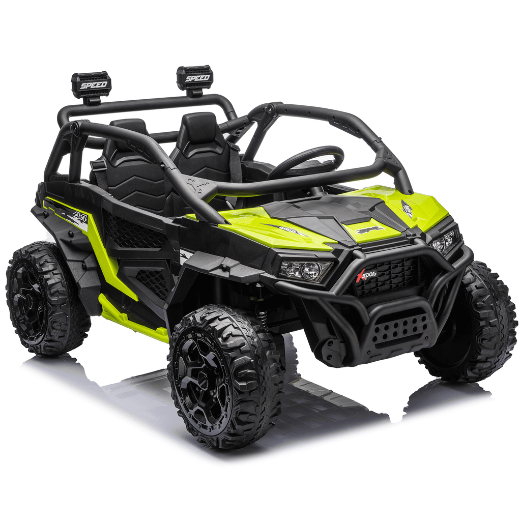 Sunnyfree 24 Volt Ride on Toys for Kids, 4WD 2 Seater Electric UTV Ride on Car with 800W Powerful Motors, Remote Control, Power Car Wheels, Four-Wheel Suspension, Bluetooth Music, LED Lights, Black
