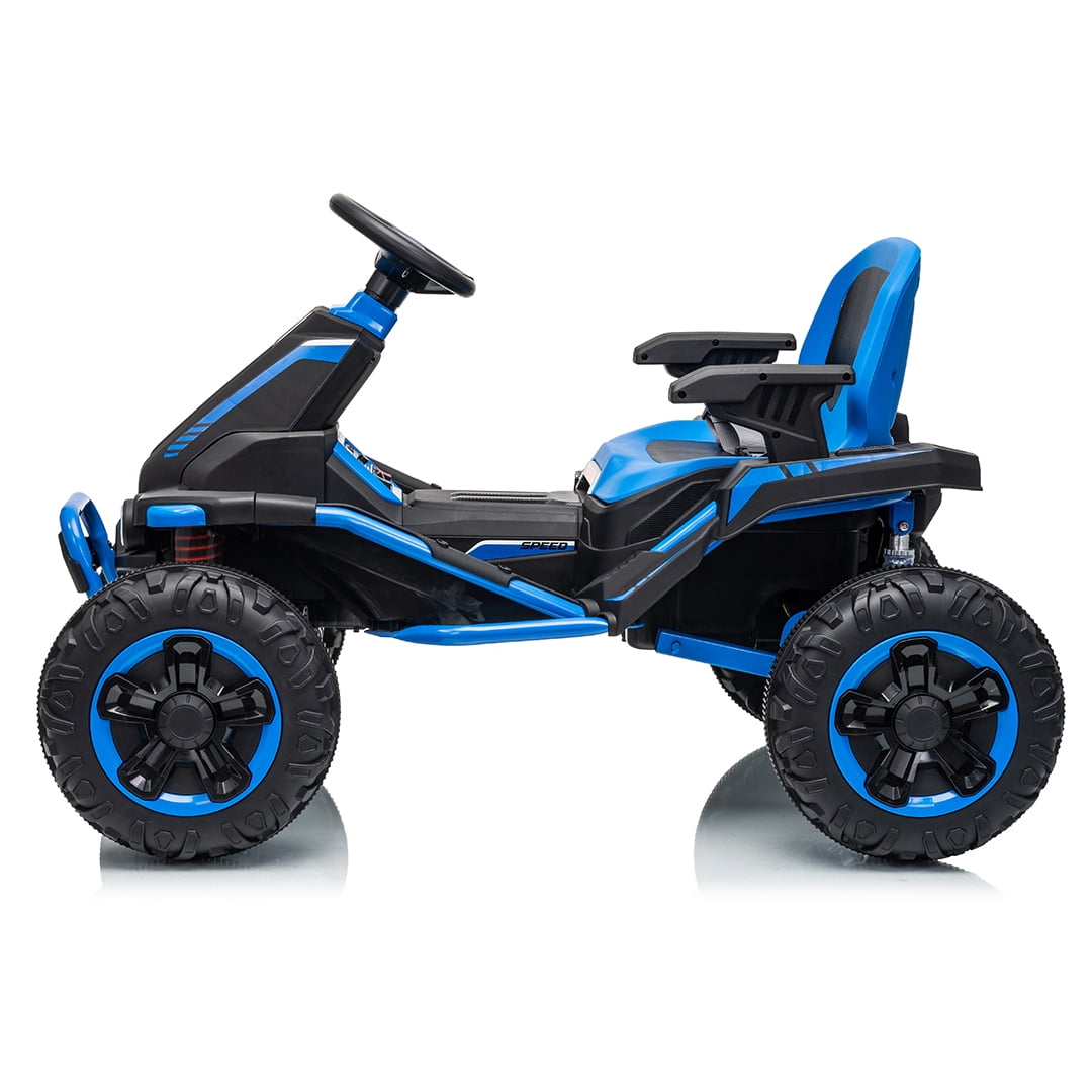 VIBESPARK 36V Ride on Toys for Big Kids Ages 6-12, 600W Ride on Cars up to 5.9 mph, Powerful 4 Wheeler Quad, Ride on ATV W/ Adjustable Seat, Ball-bearing Design, Power Display, Light Control, Green