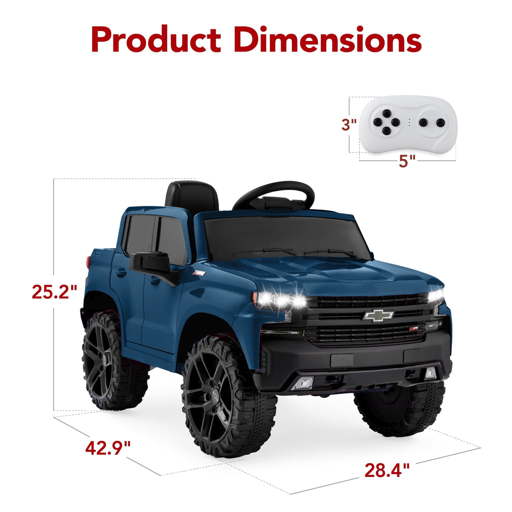 Best Choice Products 12V 2.5 MPH Licensed Chevrolet Silverado Ride On Truck Car Toy w/ Parent Remote Control - Pink