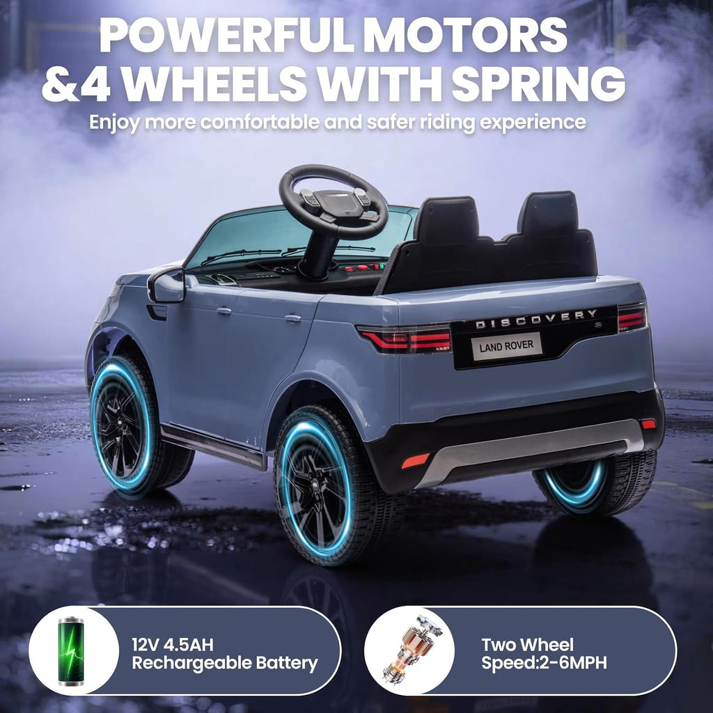12V 4.5Ah 2-Seater Electric Ride-On Car with Parent Remote Control, Soft Start, 3 Speeds, LED Lights, Music and Safety Belt,White
