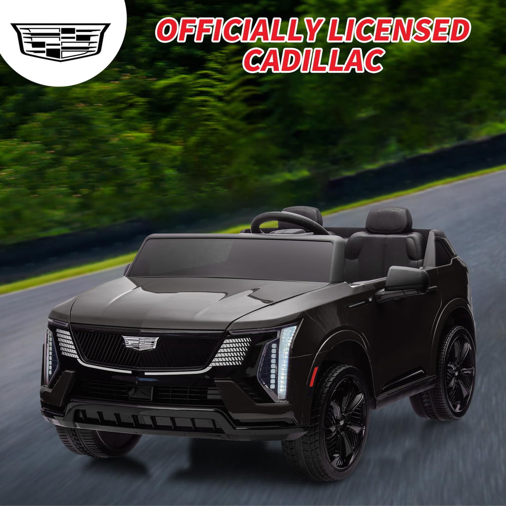 2 Seater Ride on Car for Kids 24V Licensed Cadillac Electric Car Toy Toddlers Battery Powered Ride on Truck with 2.4G Remote Control, Full-Wheel Suspension, Music, LED Lights, Blue
