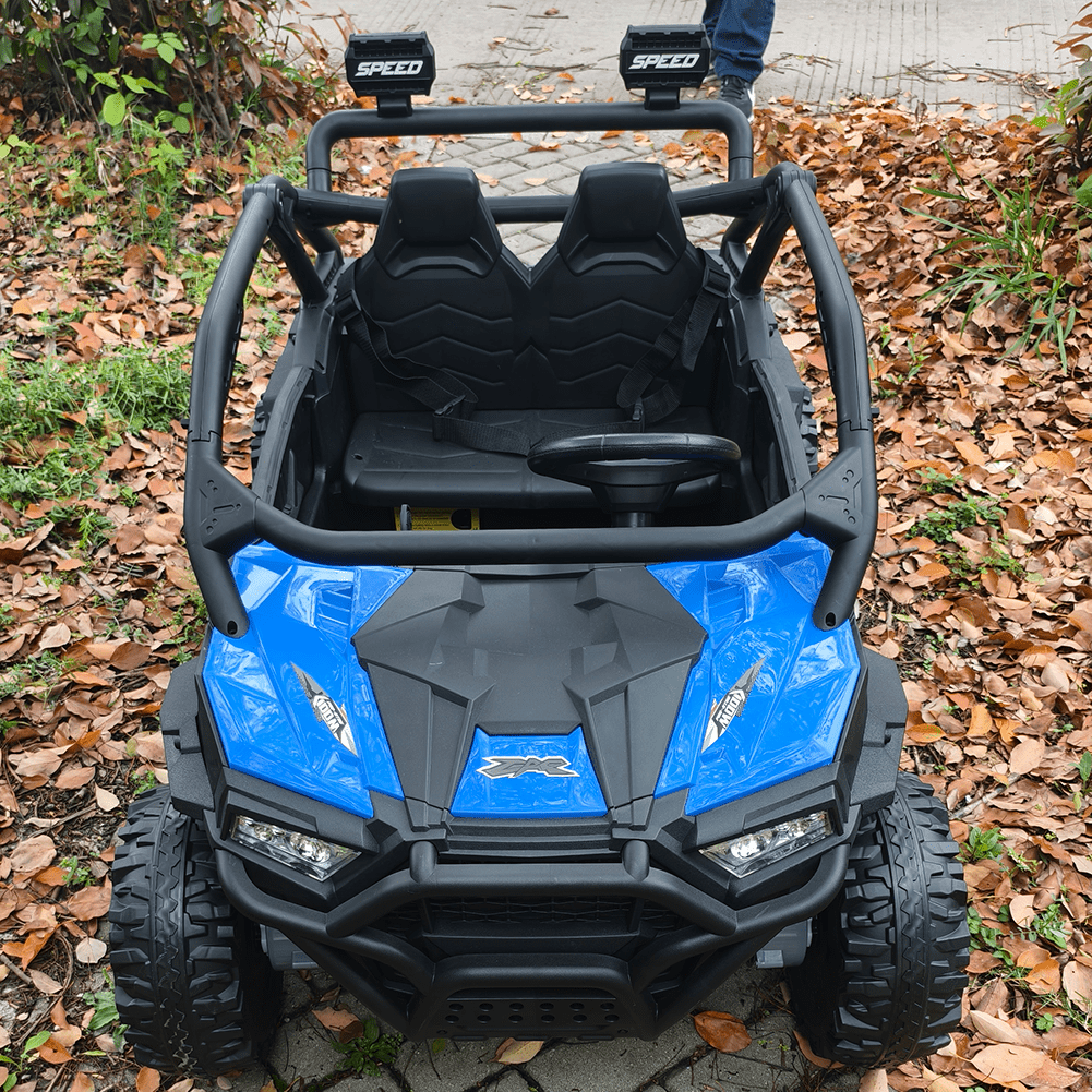 Sunnyfree 24 Volt Ride on Toys for Kids, 4WD 2 Seater Electric UTV Ride on Car with 800W Powerful Motors, Remote Control, Power Car Wheels, Four-Wheel Suspension, Bluetooth Music, LED Lights, Black