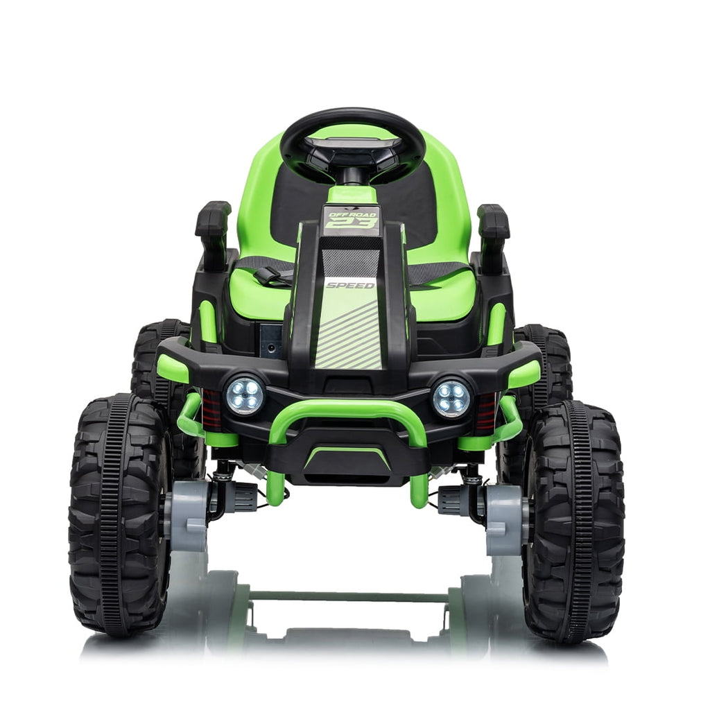 VIBESPARK 36V Ride on Toys for Big Kids Ages 6-12, 600W Ride on Cars up to 5.9 mph, Powerful 4 Wheeler Quad, Ride on ATV W/ Adjustable Seat, Ball-bearing Design, Power Display, Light Control, Blue