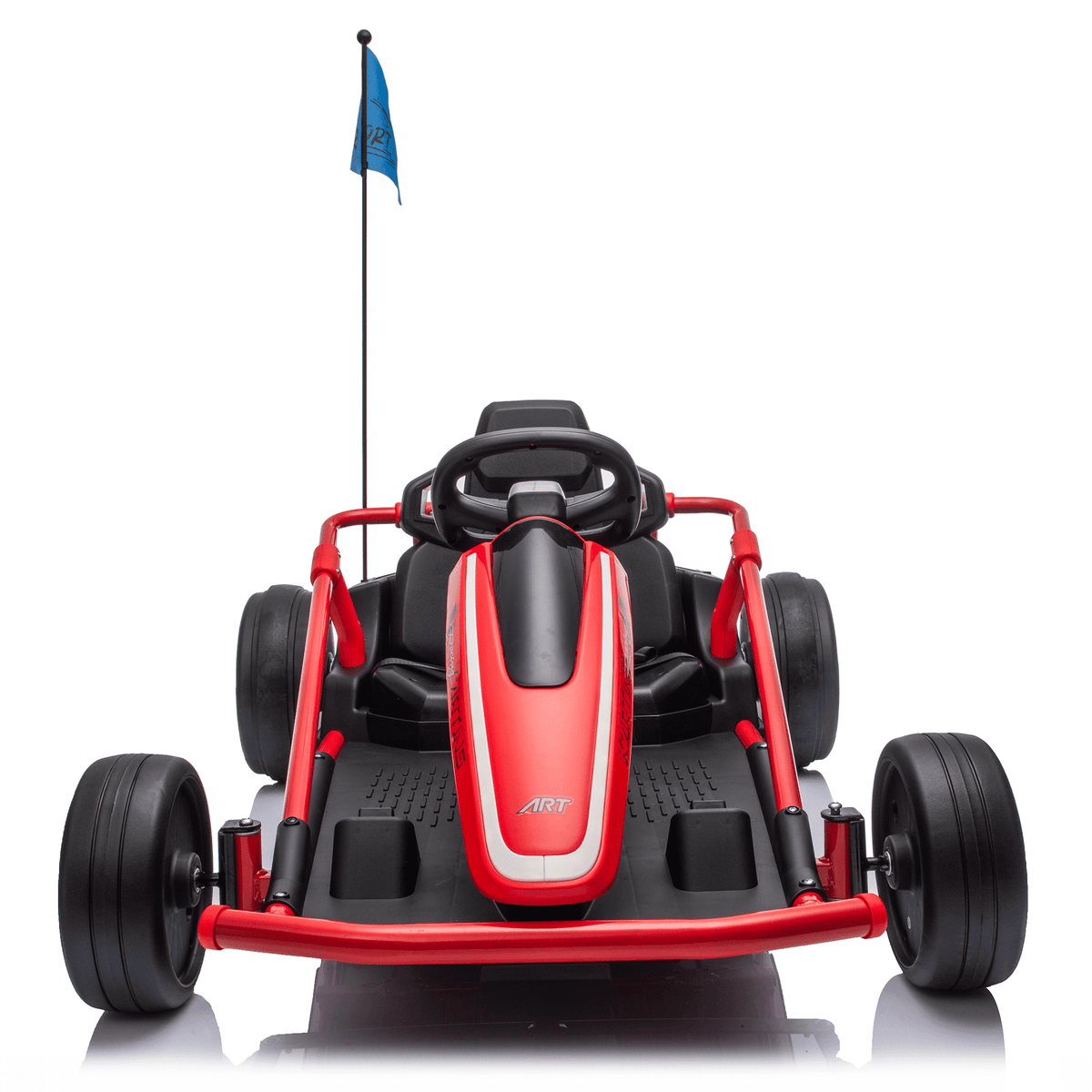 Sunnyfree 24 Volt Ride on Toys for Kids, 14Ah Electric Go Kart with Remote Control, 5–10 MPH, Drift Function, 2×200W Motors, Bluetooth Music, LED Lights, Seat Belt, Black