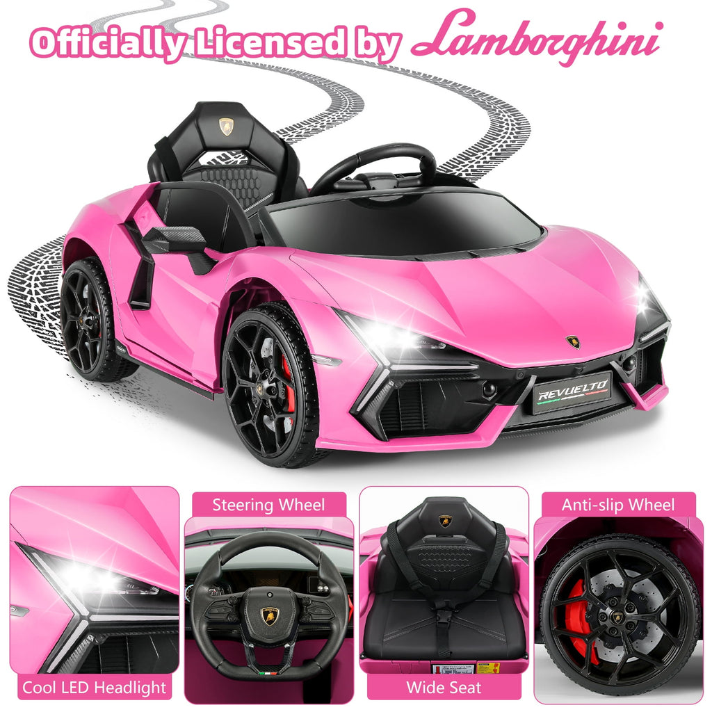 Funcid 24 Volt Ride on Cars, 2-Seater Ride on Toys with Remote Control, 400W Electric Car, Ride on UTV w/ Bluetooth, MP3, Suspension, Seat Belts, Volume Adjustment, Black