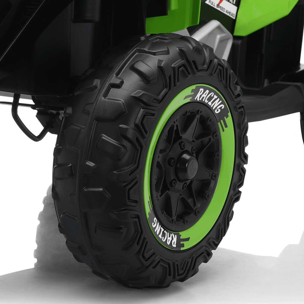 Funride 24 Volt Ride on Toys with Remote Control, Oversized ATV for Kids, 2-Seater 4 Wheeler for Toddlers, Power Car Wheels with Music, Bluetooth, Headlights, EVA Tires, Pink
