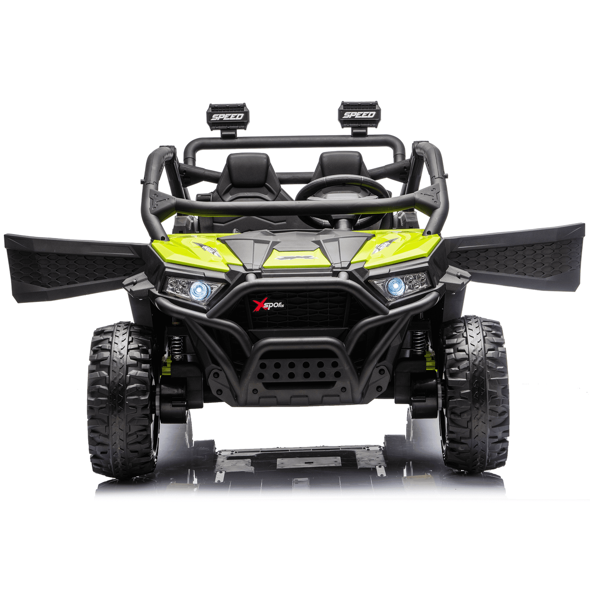 Sunnyfree 24 Volt Ride on Toys for Kids, 4WD 2 Seater Electric UTV Ride on Car with 800W Powerful Motors, Remote Control, Power Car Wheels, Four-Wheel Suspension, Bluetooth Music, LED Lights, Black