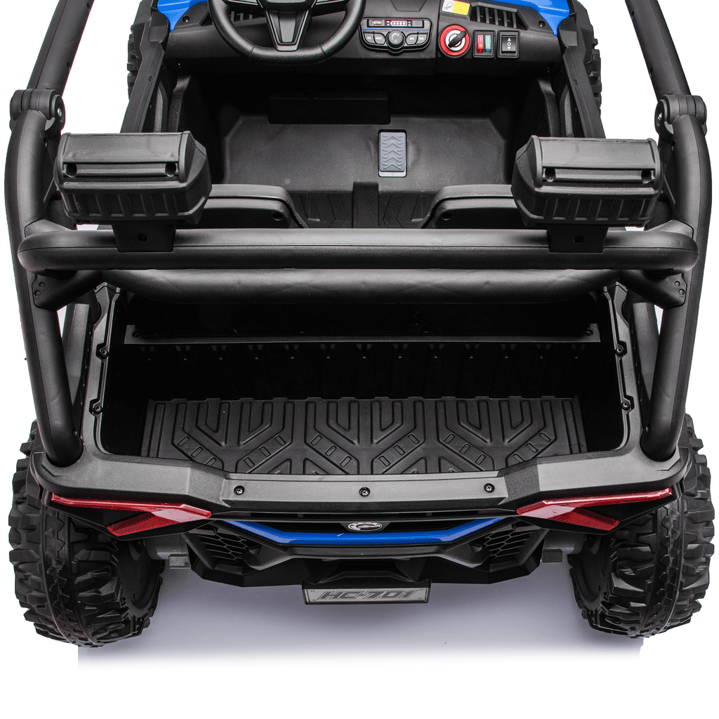 Sunnyfree 24 Volt Ride on Toys for Kids, 4WD 2 Seater Electric UTV Ride on Car with 800W Powerful Motors, Remote Control, Power Car Wheels, Four-Wheel Suspension, Bluetooth Music, LED Lights, Black