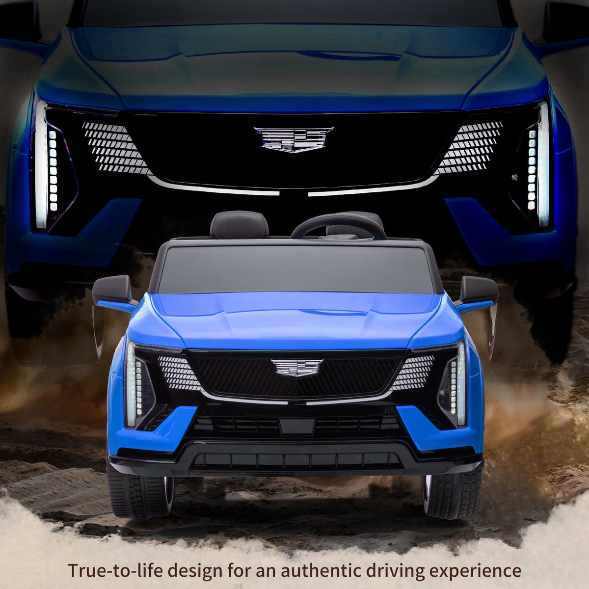 24V Licensed luxury car 2-Seater Electric Ride-On Car for Kids – Battery Powered – Parental Remote Control – 4-Wheel Suspension – Smooth Start – LED Lights – Music – Gift for Boys & Girls – Blue