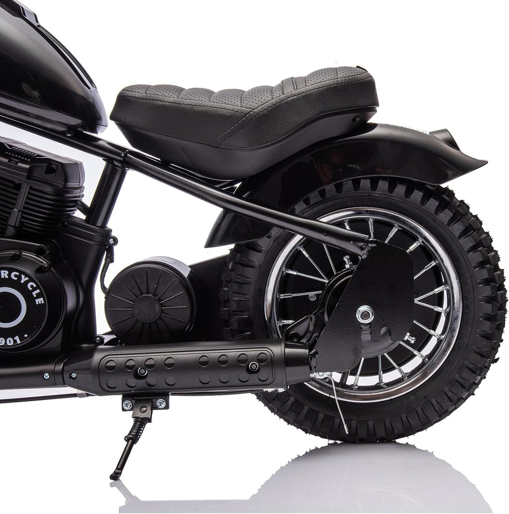 24V Electric Dirt Bike, 250W Motorized Motorcycle with LED Light, Leather Seat, 2 Speeds up to 14 MPH, Up to 60 Minutes Runtime,Green
