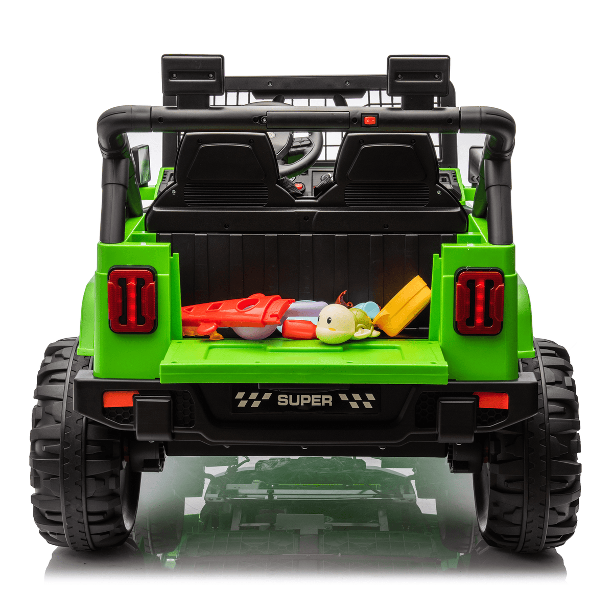 Funride 24 Volt Ride on Toys, 800W Electric Car for Kids with Remote Control, 4WD/2WD Switchable Power Car Wheels, 2-Seater Ride On Truck with Music, Bluetooth, Pink