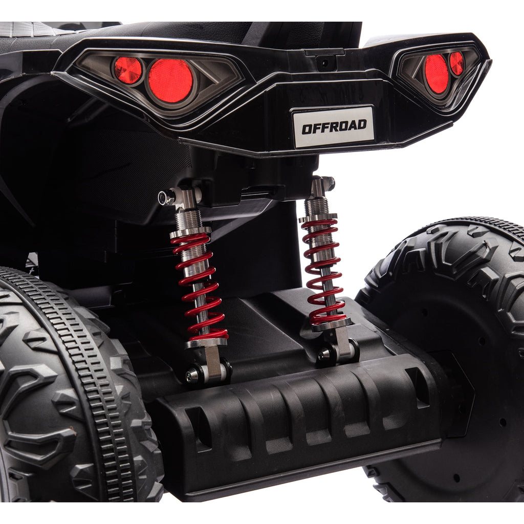 24V 2 Seater 4WD Ride on Toys ATV for Kids 4*200W 4-Wheeler Quad w/ MP3 LED Lights Music, Green