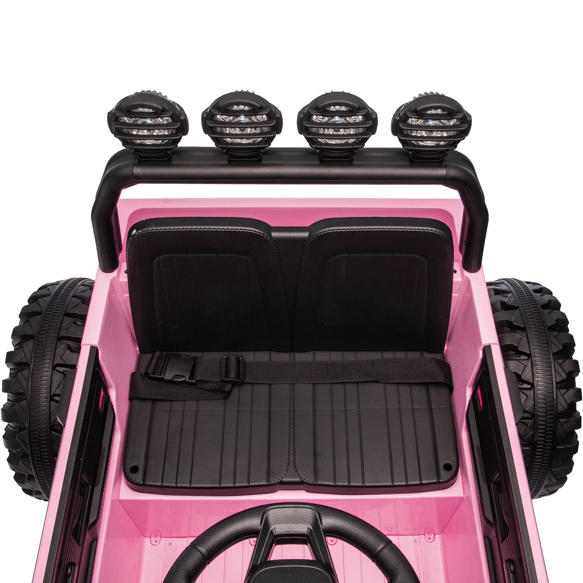 Sunnyfree 4WD Chevrolet Cheyenne 24 Volt Ride on Toys, 2 Seater Power Truck Wheels with Remote, Bluetooth, USB, LED Lights, Blue